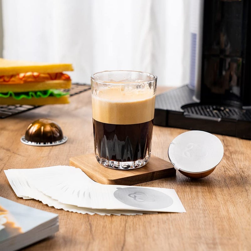 MG Coffee Reusable Vertuo Capsules Refillable Coffee Pods with Espresso Aluminum Foils for Nespresso Vertuo Coffee Machines GCA1 and De'Longhi ENV135S - Image 4